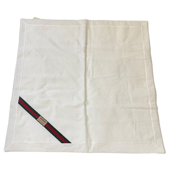 Gucci Baby Blanket White Web Stripe Unisex Boy Girl Newborn Kids - Picture 3 of 12